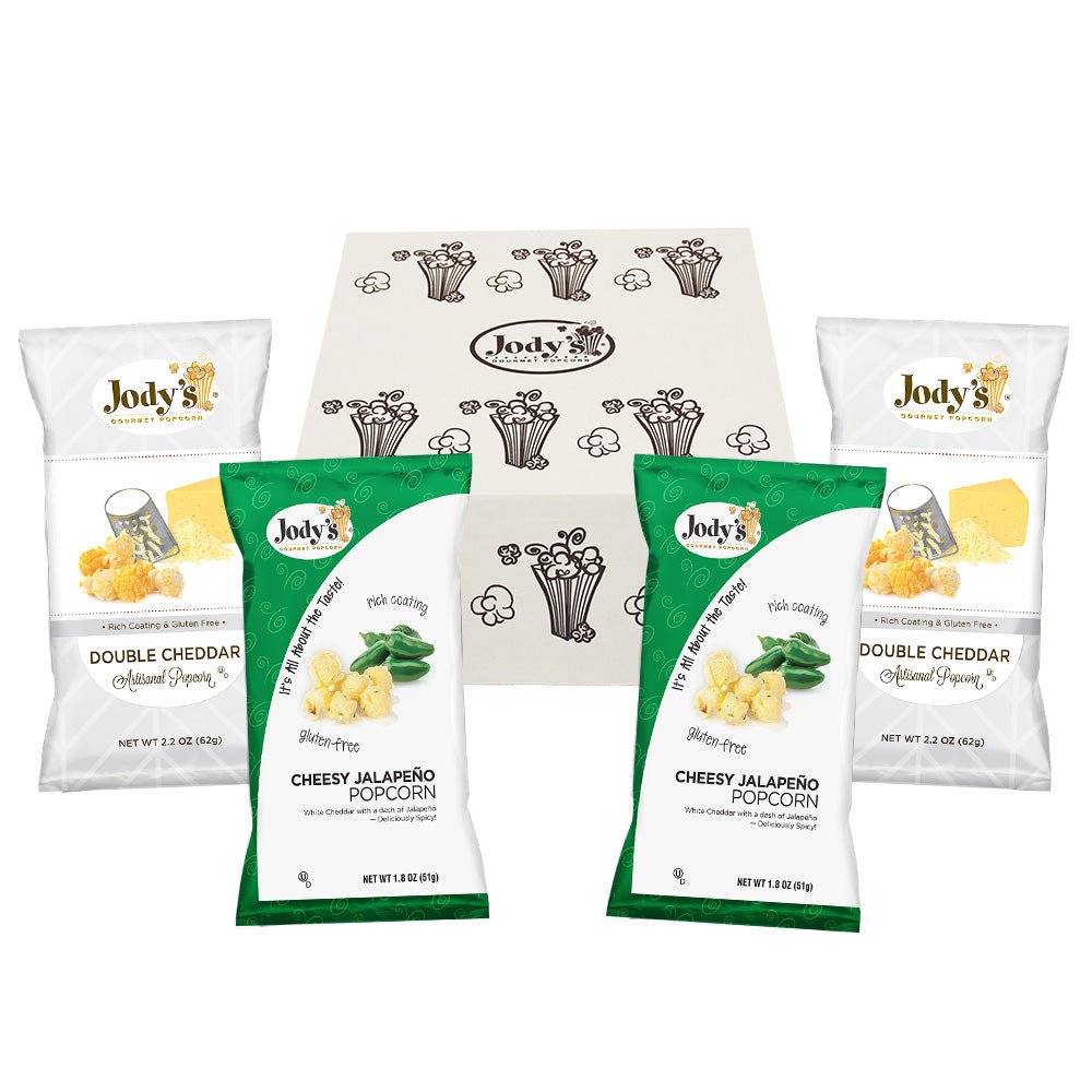 Cheesy Jalapeno & Double Cheddar - Jody's Popcorn
