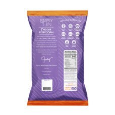 Jody's Simply Thin Cheddar Back of Bag- 8 pack - Jody's Popcorn