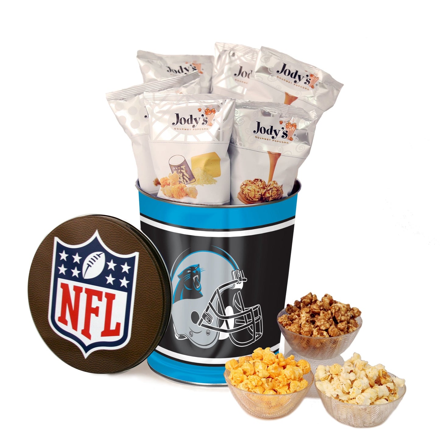 Carolina Panthers Popcorn Tin - Jody's Popcorn
