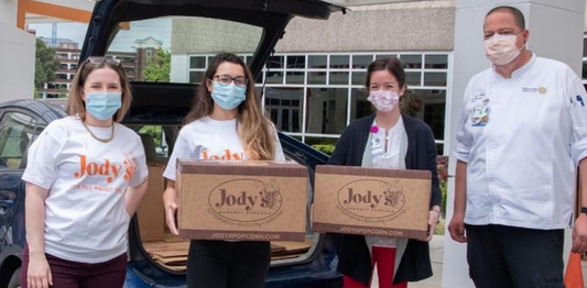 Jody's Popcorn donates 1059 pounds to the Foodbank of Southeastern Virginia & the Eastern Shore