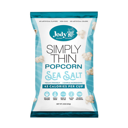 Jody's Simply Thin Popcorn Sea Salt Jodys Popcorn