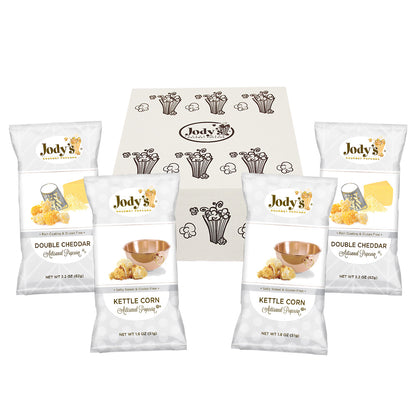 Double Cheddar & Kettle Corn Mailer Jodys Popcorn