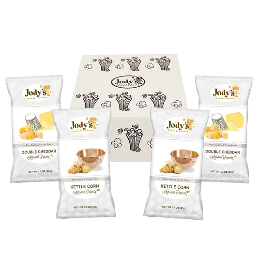 Double Cheddar & Kettle Corn Mailer Jodys Popcorn