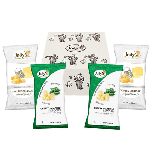 Cheesy Jalapeno & Double Cheddar - Jody's Popcorn