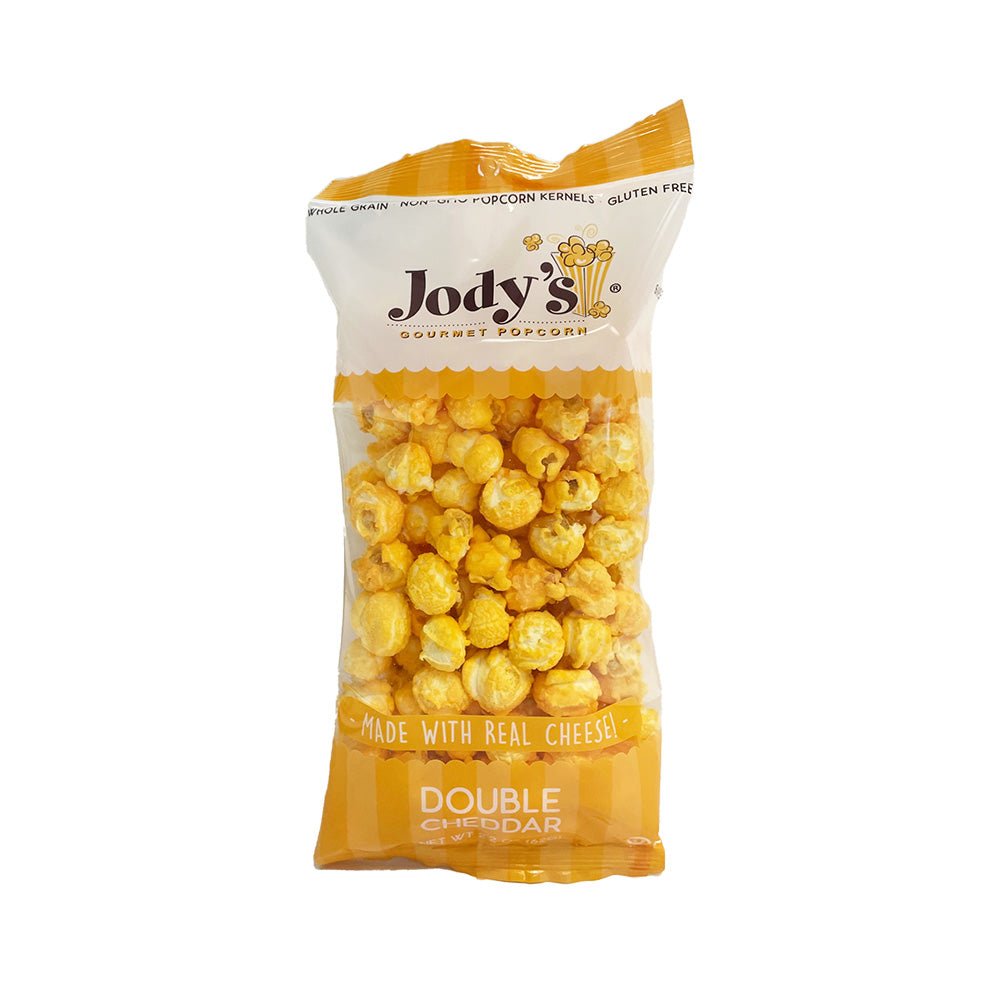 Double Cheddar Pre-Printed Clear Bag- Jody's Popcorn - 107642-bag-1 - Regular Clear Bag