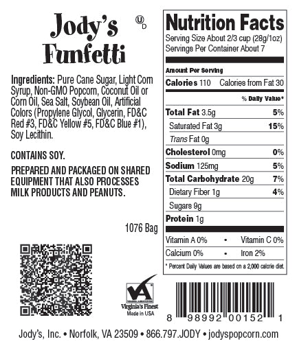 Funfetti Regular Bag - 12 Count - Jody's Popcorn