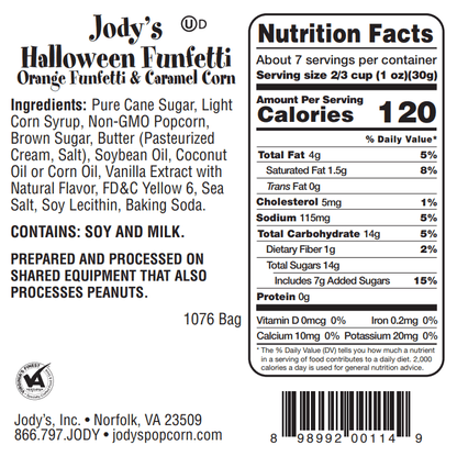 Halloween Funfetti - Jody's Popcorn