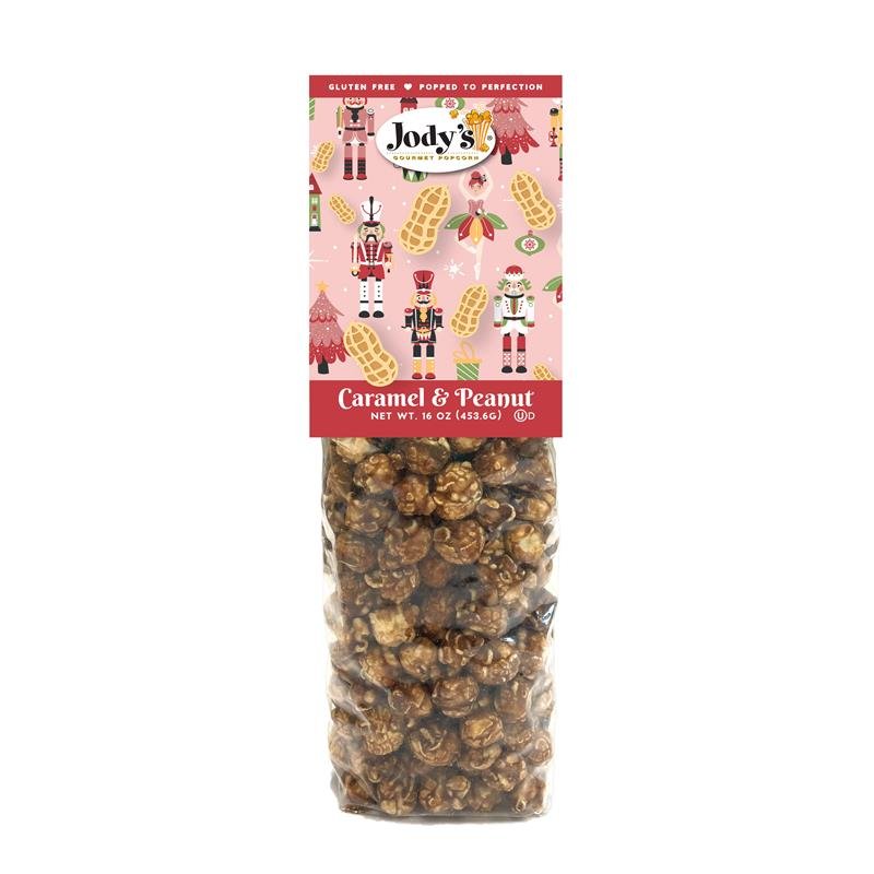Jody’s Gourmet Popcorn Caramel & Peanut – Nutcracker Crunch Holiday Popcorn, Sweet & Salty Caramel Peanut Popcorn, Christmas Snack, Giftable Treats – 3 Pack Bundle - Jody's Popcorn