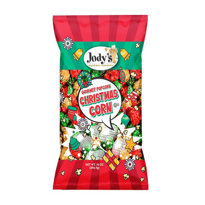 Jody’s Gourmet Popcorn Christmas Corn – Holiday Caramel Popcorn with Red & Green Candy Corn – Festive Sweet Snack, Christmas Treats, Giftable Popcorn – 3 Pack Bundle - Jody's Popcorn