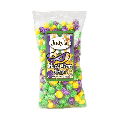 Mardi Gras Corn Regular Bag - 12 Count - Jody's Popcorn