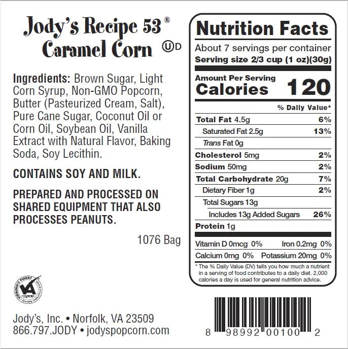 Recipe 53 Caramel Corn - Jody's Popcorn