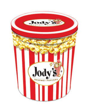 Red Stripe Tin - Jody's Popcorn