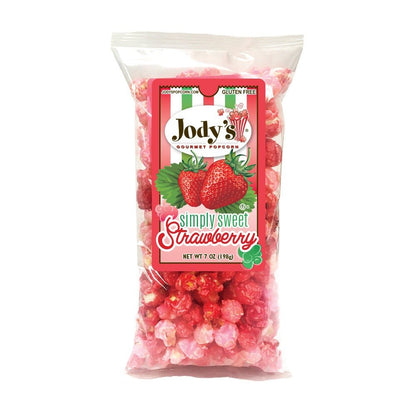Simply Sweet Strawberry Popcorn - 12 bags - Jody's Popcorn