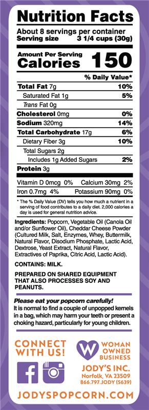 Simply Thin Cheddar - Jody's Popcorn