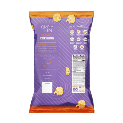 Simply Thin Cheddar - Jody's Popcorn