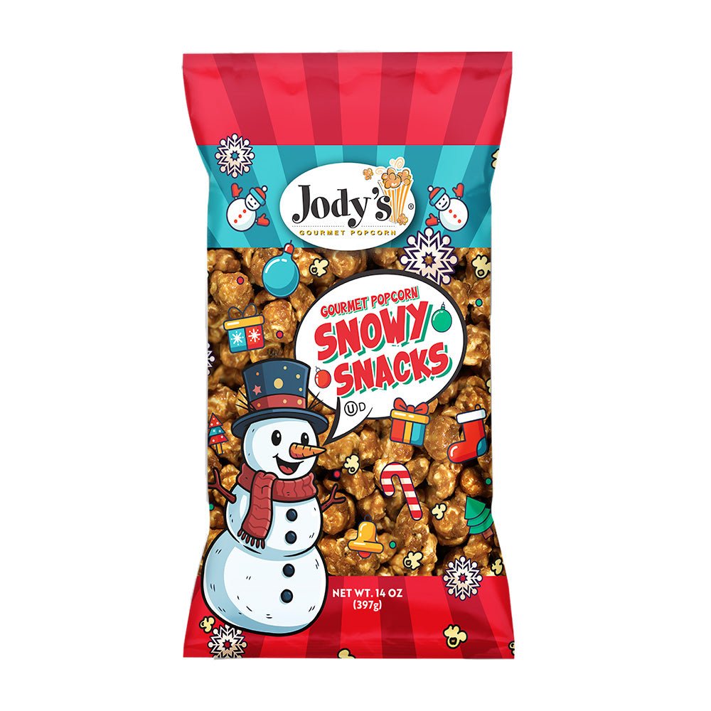 Snowy Snacks Pop Art 6 Pack – 14oz Bags (Case) - Jody's Popcorn