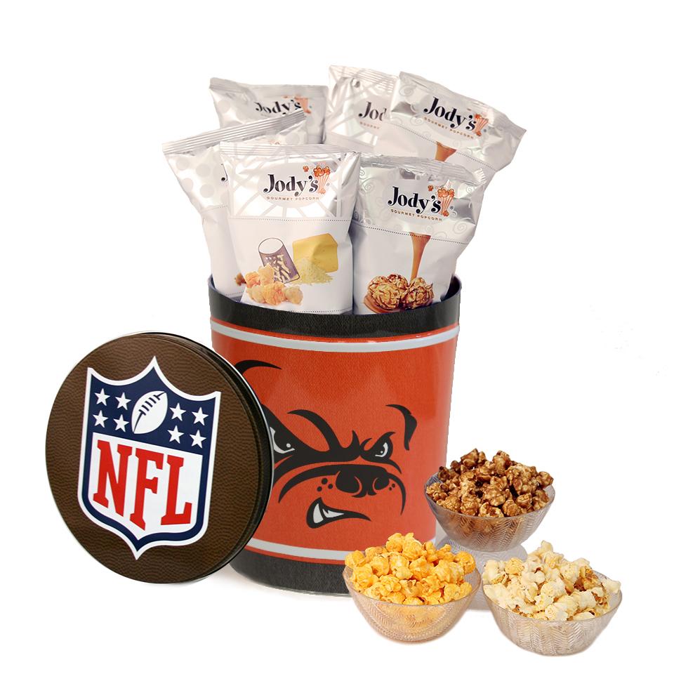 Cleveland Browns Popcorn Tin Jody's Popcorn