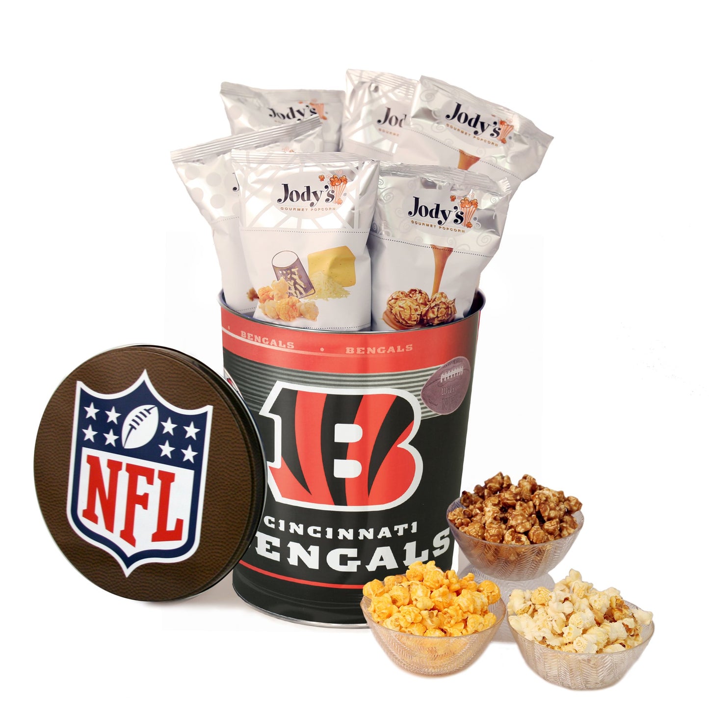 Cincinnati Bengals Popcorn Tin Jody's Popcorn