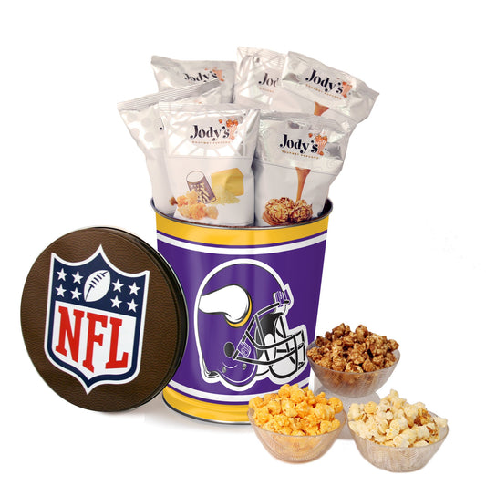 Minnesota Vikings Popcorn Tin Jody's Popcorn