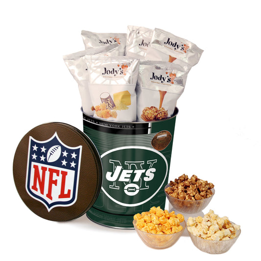 New York Jets Popcorn Tin Jody's Popcorn