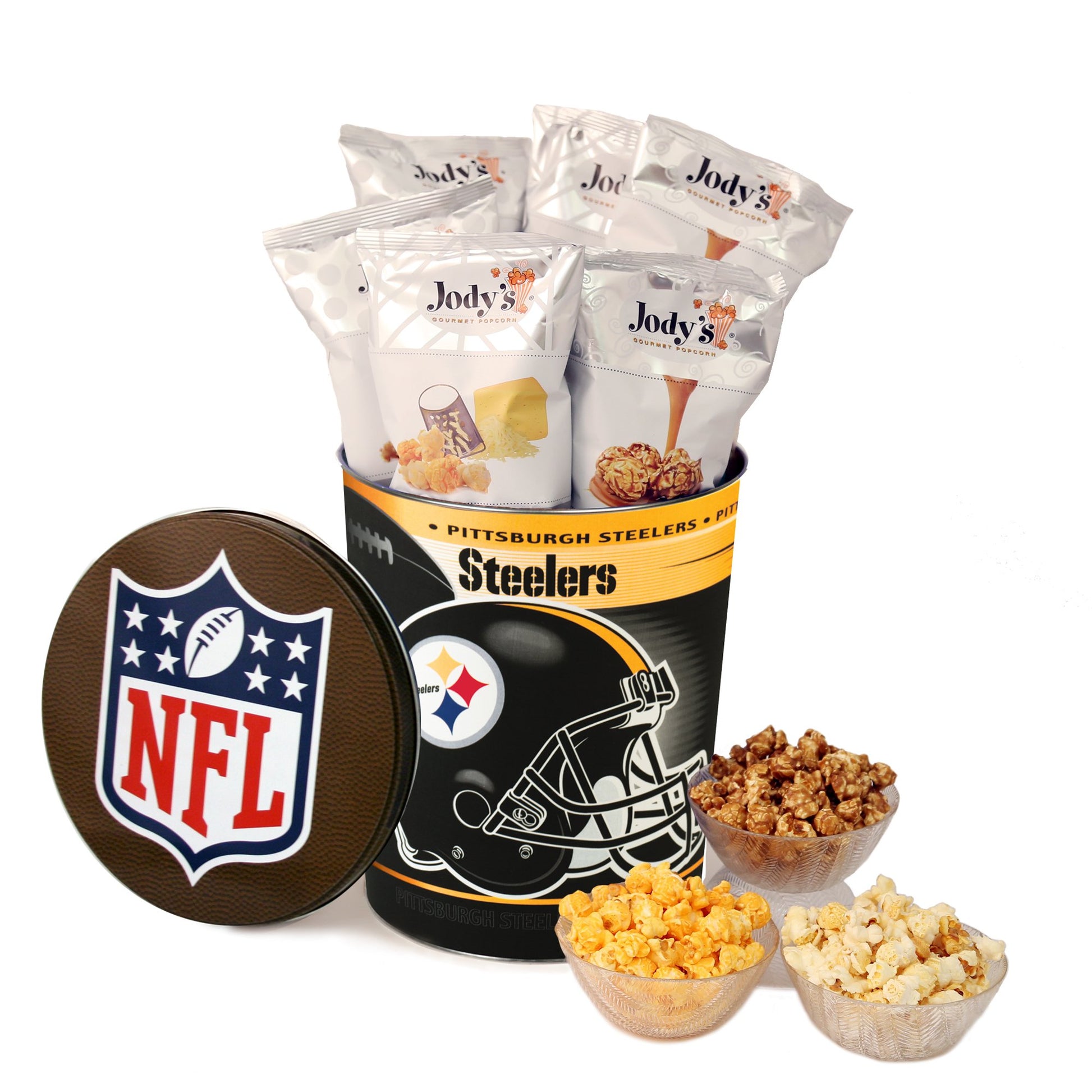 Pittsburgh Steelers Popcorn Tin Jody's Popcorn