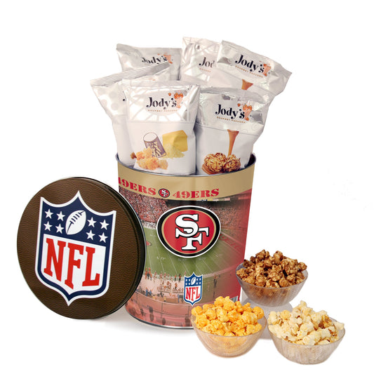 San Francisco 49ers Popcorn Tin Jody's Popcorn