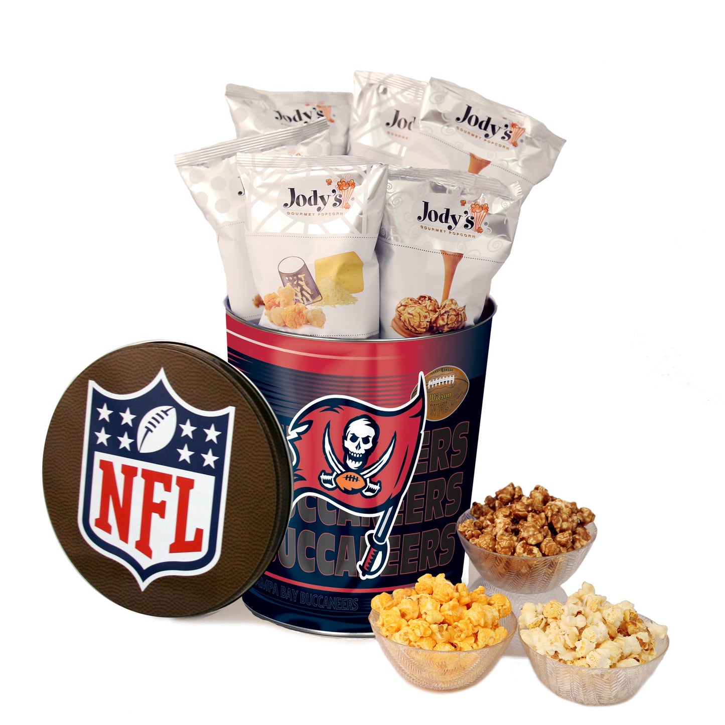 Tampa Bay Buccaneers Popcorn Tin Jody's Popcorn