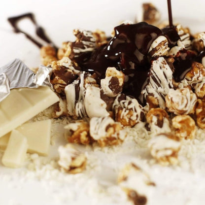 Chocolate Drizzle Popcorn Jodys Popcorn