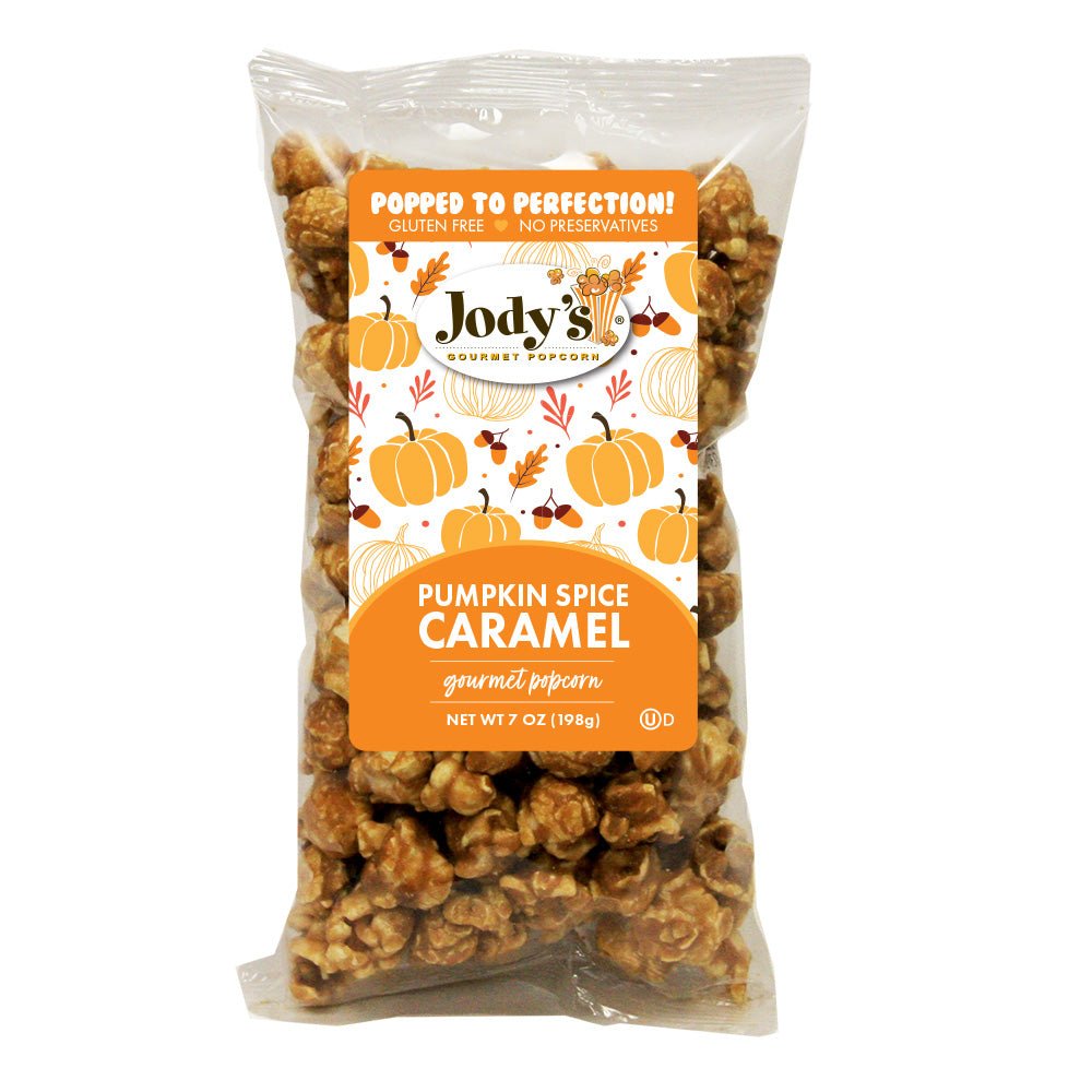 Pumpkin Spice Caramel, 7oz - 12 Pack - Jody's Popcorn